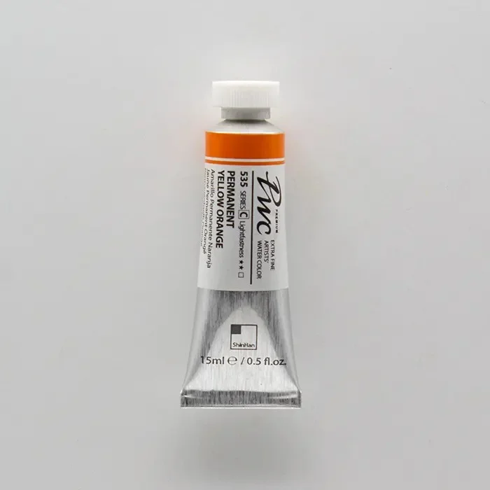 آبرنگ تیوپی 15 میل Permanent Yellow Orange کد 535 Pwc سری C شین هان آبرنگ تیوپی 15 میل Permanent Yellow Orange کد 535 Pwc سری C شین هان