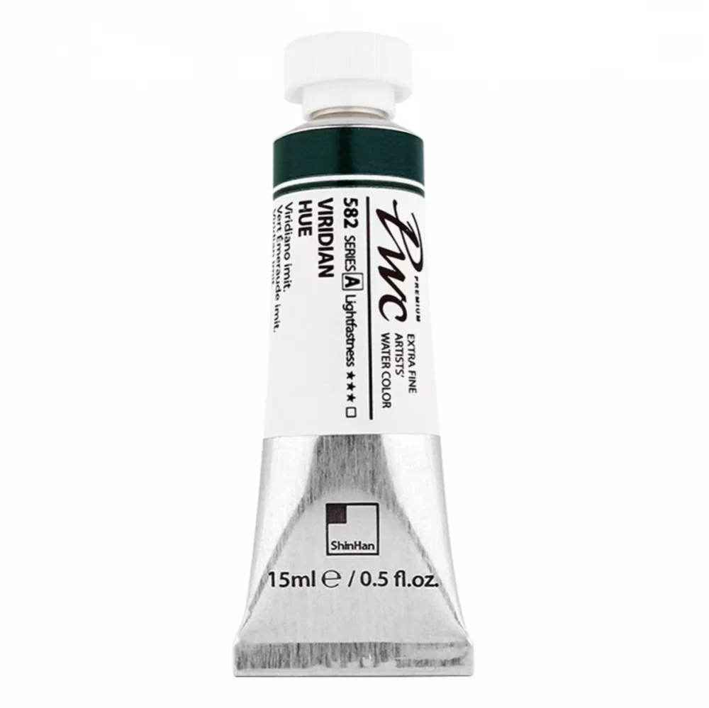 آبرنگ تیوپی 15 میل Viridian Hue کد 582 Pwc سری A شین هان آبرنگ تیوپی 15 میل Viridian Hue کد 582 Pwc سری A شین هان
