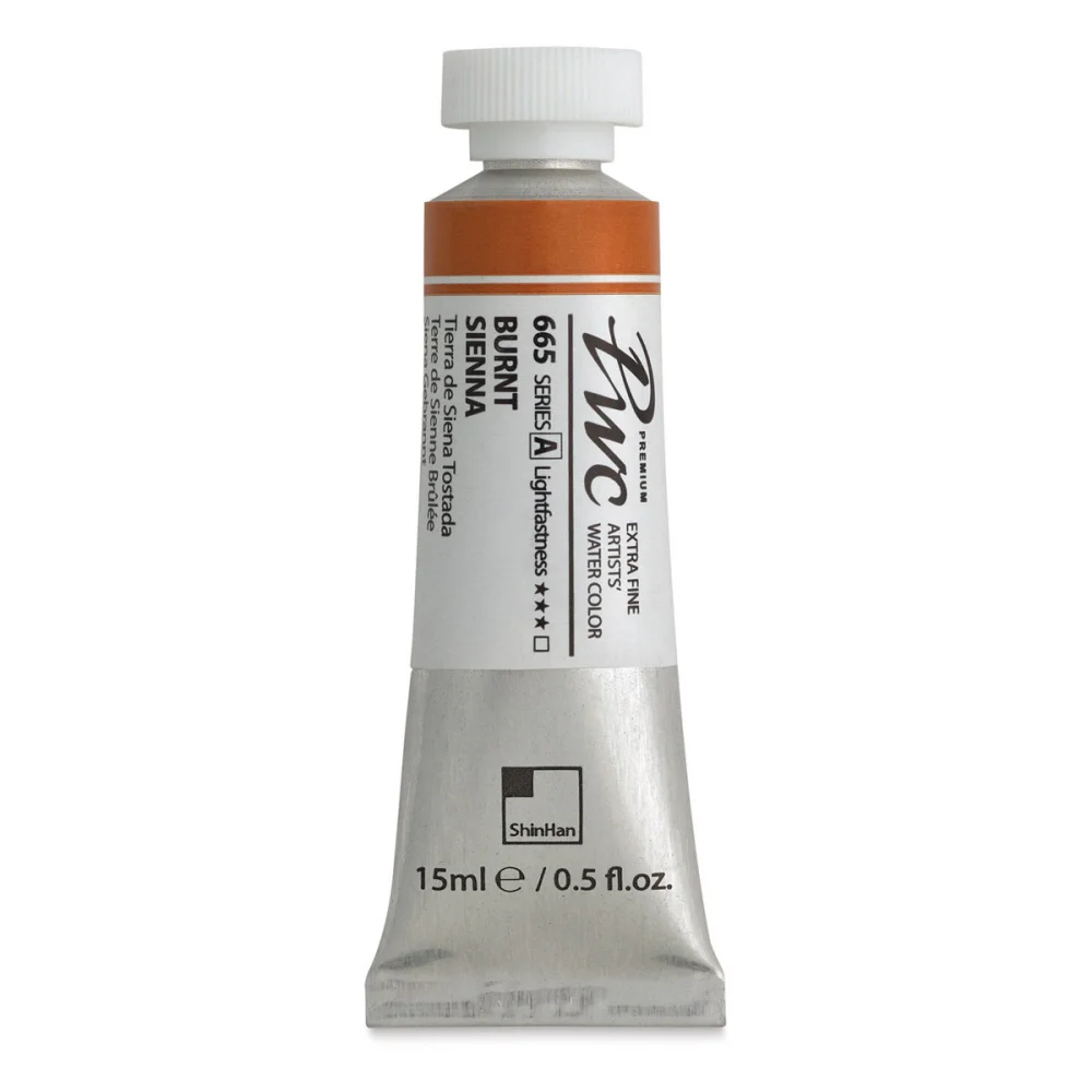آبرنگ تیوپی 15 میل Burnt Sienna کد 665 Pwc سری A شین هان آبرنگ تیوپی 15 میل Burnt Sienna کد 665 Pwc سری A شین هان
