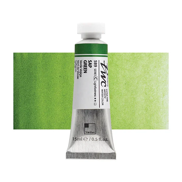 آبرنگ تیوپی 15 میل Sap Green کد 589 Pwc سری C شین هان آبرنگ تیوپی 15 میل Sap Green کد 589 Pwc سری C شین هان