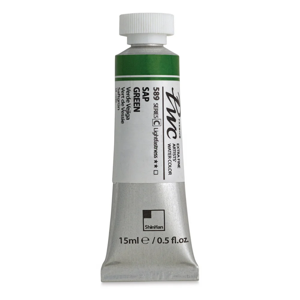 آبرنگ تیوپی 15 میل Sap Green کد 589 Pwc سری C شین هان آبرنگ تیوپی 15 میل Sap Green کد 589 Pwc سری C شین هان