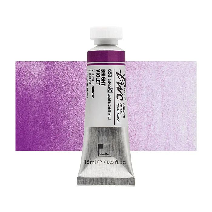 آبرنگ تیوپی 15 میل Bright Violet کد 652 Pwc سری C شین هان آبرنگ تیوپی 15 میل Bright Violet کد 652 Pwc سری C شین هان