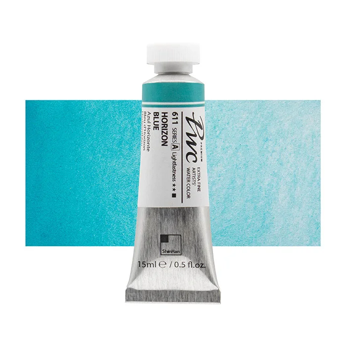 آبرنگ تیوپی 15 میل Horizon Blue کد 611 Pwc سری A شین هان آبرنگ تیوپی 15 میل Horizon Blue کد 611 Pwc سری A شین هان