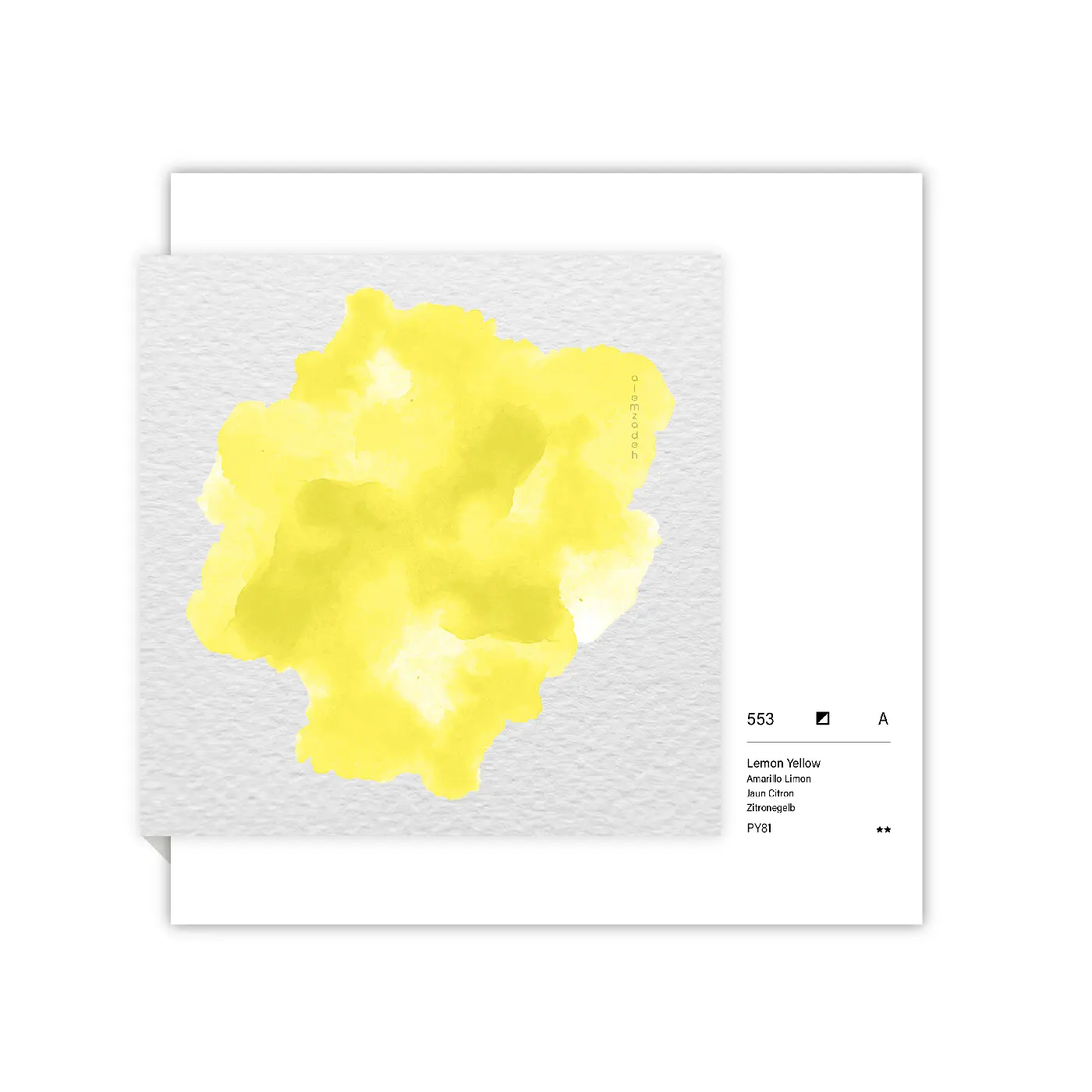 آبرنگ تیوپی 15 میل Lemon Yellow کد 553 Pwc سری A شین هان آبرنگ تیوپی 15 میل Lemon Yellow کد 553 Pwc سری A شین هان