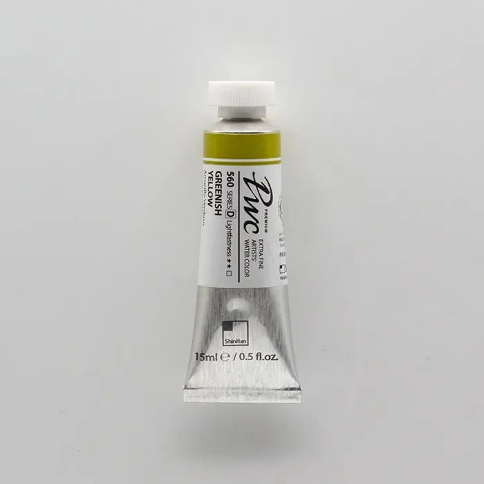 آبرنگ تیوپی 15 میل Greenish Yellow کد 560 Pwc سری D شین هان آبرنگ تیوپی 15 میل Greenish Yellow کد 560 Pwc سری D شین هان