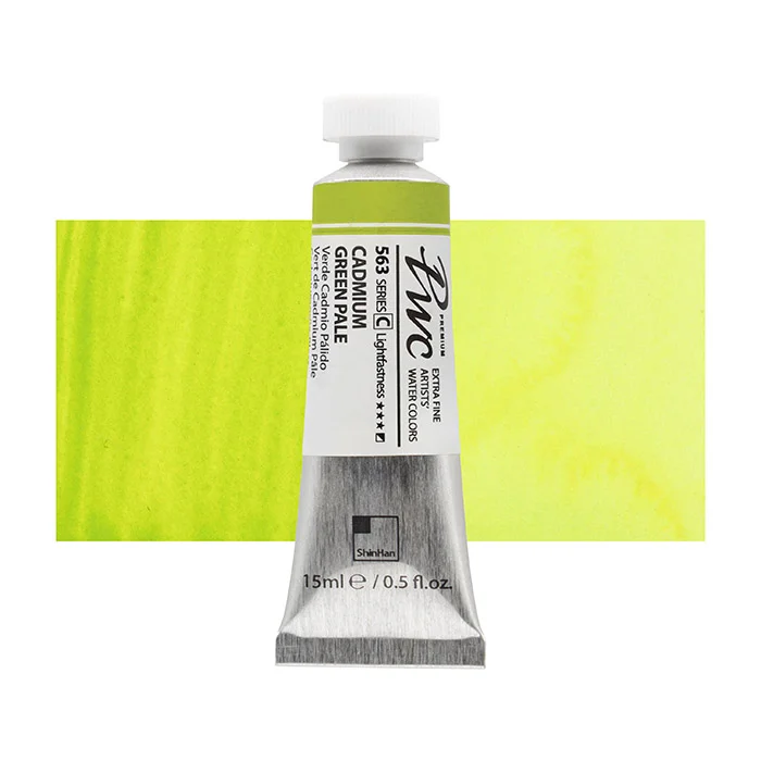 آبرنگ تیوپی 15 میل Cadmium Green Pale کد 563 Pwc سری C شین هان آبرنگ تیوپی 15 میل Cadmium Green Pale کد 563 Pwc سری C شین هان