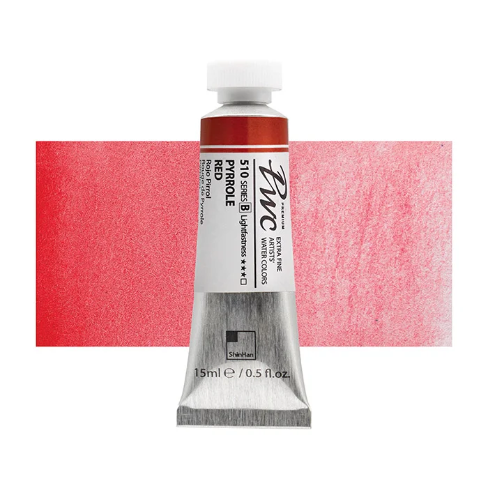 آبرنگ تیوپی 15 میل Pyrrole Red کد 510 Pwc سری B شین هان آبرنگ تیوپی 15 میل Pyrrole Red کد 510 Pwc سری B شین هان