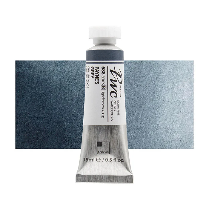 آبرنگ تیوپی 15 میل Payne’s Grey کد 688 Pwc سری B شین هان آبرنگ تیوپی 15 میل Payne’s Grey کد 688 Pwc سری B شین هان