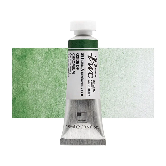آبرنگ تیوپی 15 میل Oxide of Chromium کد 591 Pwc سری A شین هان آبرنگ تیوپی 15 میل Oxide of Chromium کد 591 Pwc سری A شین هان