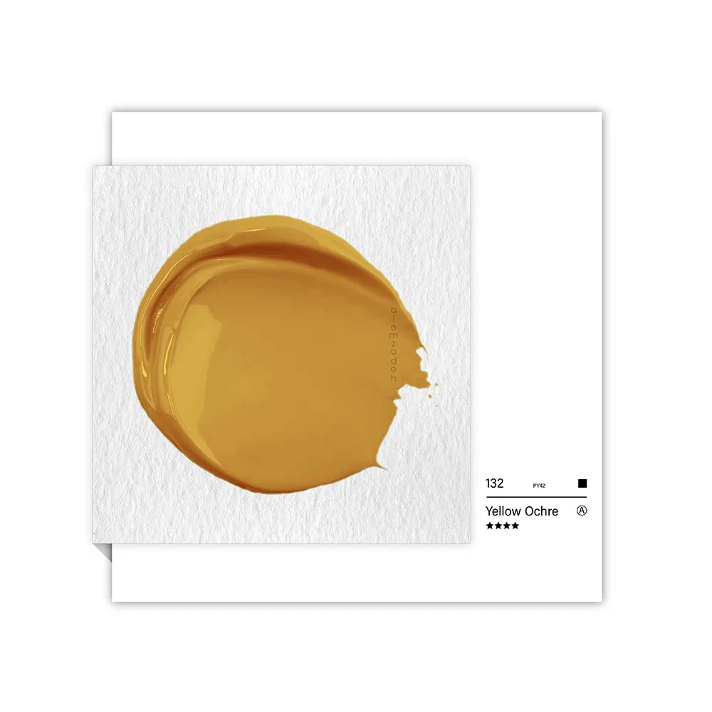 گواش تیوپی 15 میل Yellow Ochre کد 132 سری A دیزاینر شین هان گواش تیوپی 15 میل Yellow Ochre کد 132 سری A دیزاینر شین هان
