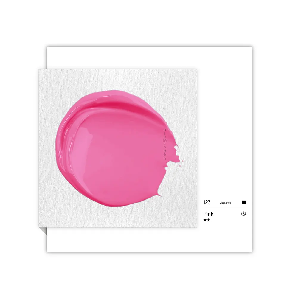 گواش تیوپی 15 میل Pink کد 127 سری B دیزاینر شین هان گواش تیوپی 15 میل Pink کد 127 سری B دیزاینر شین هان
