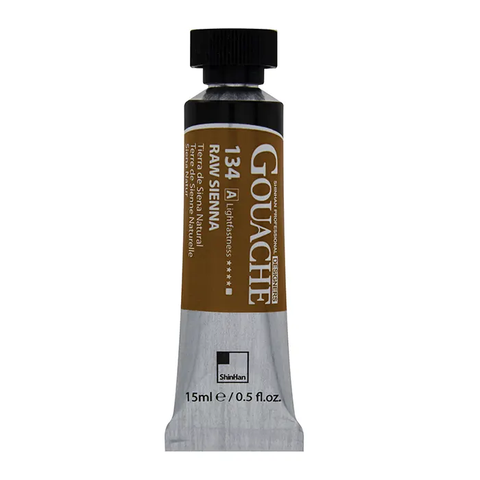 گواش تیوپی 15 میل Raw Sienna کد 134 سری A دیزاینر شین هان گواش تیوپی 15 میل Raw Sienna کد 134 سری A دیزاینر شین هان
