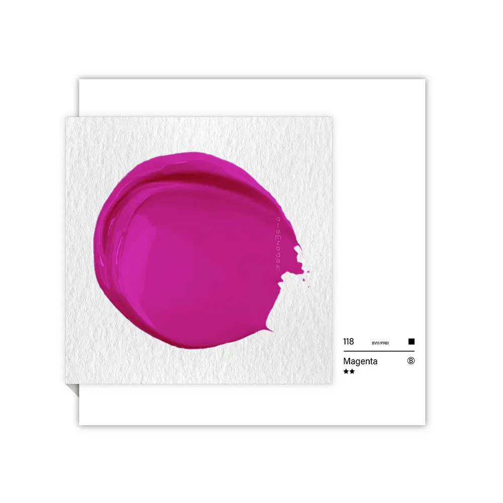 گواش تیوپی 15 میل Magenta کد 118 سری B دیزاینر شین هان گواش تیوپی 15 میل Magenta کد 118 سری B دیزاینر شین هان