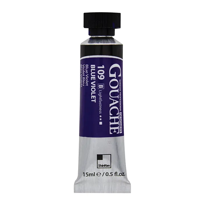 گواش تیوپی 15 میل Blue Violet کد 109 سری B دیزاینر شین هان گواش تیوپی 15 میل Blue Violet کد 109 سری B دیزاینر شین هان