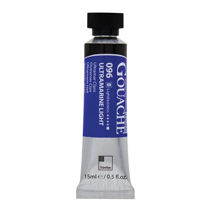 گواش تیوپی 15 میل Ultramarine Light کد 096 سری B دیزاینر شین هان گواش تیوپی 15 میل Ultramarine Light کد 096 سری B دیزاینر شین هان