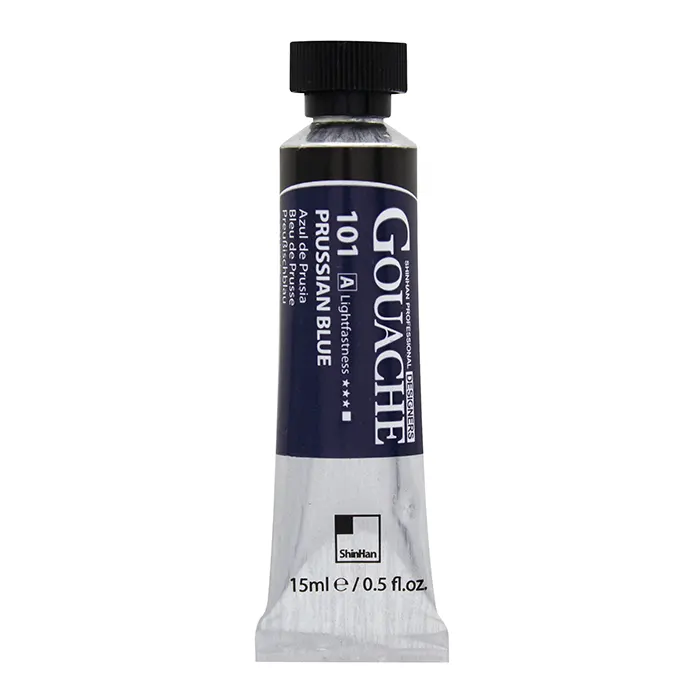 گواش تیوپی 15 میل Prussian Blue کد 101 سری A دیزاینر شین هان گواش تیوپی 15 میل Prussian Blue کد 101 سری A دیزاینر شین هان