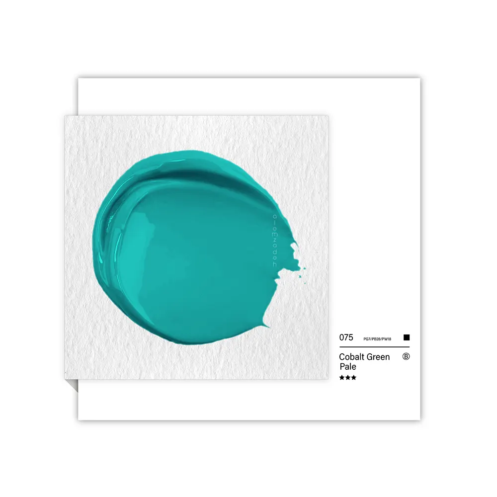 گواش تیوپی 15 میل Cobalt Green Pale کد 075 سری B دیزاینر شین هان گواش تیوپی 15 میل Cobalt Green Pale کد 075 سری B دیزاینر شین هان