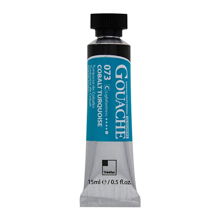 گواش تیوپی 15 میل Cobalt Turquoise کد 073 سری C دیزاینر شین هان گواش تیوپی 15 میل Cobalt Turquoise کد 073 سری C دیزاینر شین هان