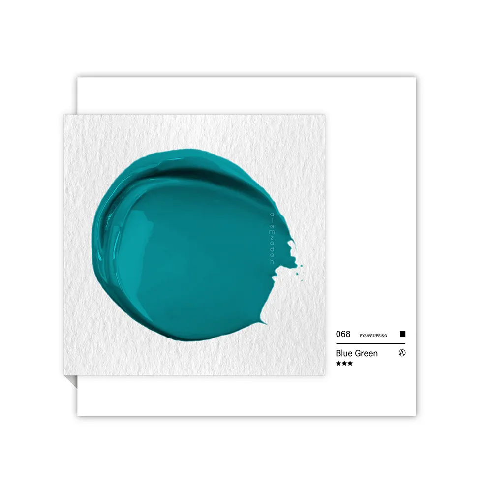 گواش تیوپی 15 میل Blue Green کد 068 سری A دیزاینر شین هان گواش تیوپی 15 میل Blue Green کد 068 سری A دیزاینر شین هان