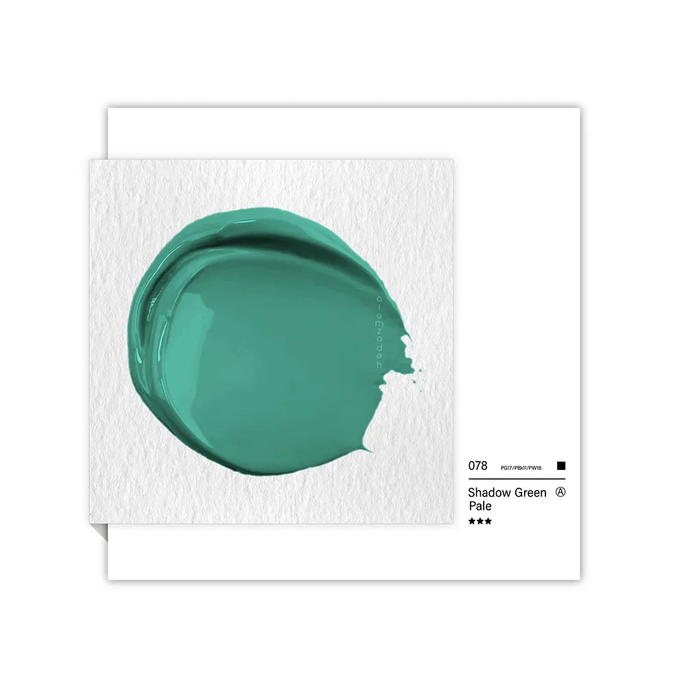 گواش تیوپی 15 میل Shadow Green Pale کد 078 سری A دیزاینر شین هان گواش تیوپی 15 میل Shadow Green Pale کد 078 سری A دیزاینر شین هان