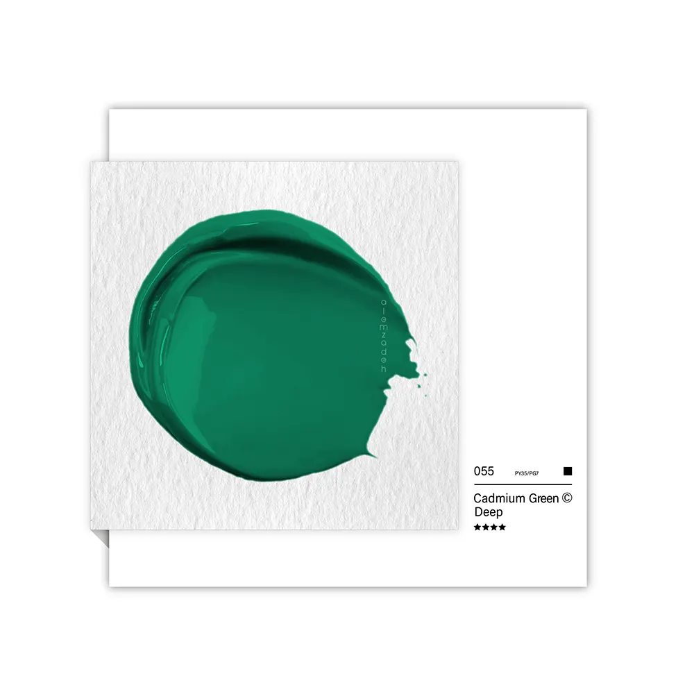 گواش تیوپی 15 میل Cadmium Green Deep کد 055 سری C دیزاینر شین هان گواش تیوپی 15 میل Cadmium Green Deep کد 055 سری C دیزاینر شین هان