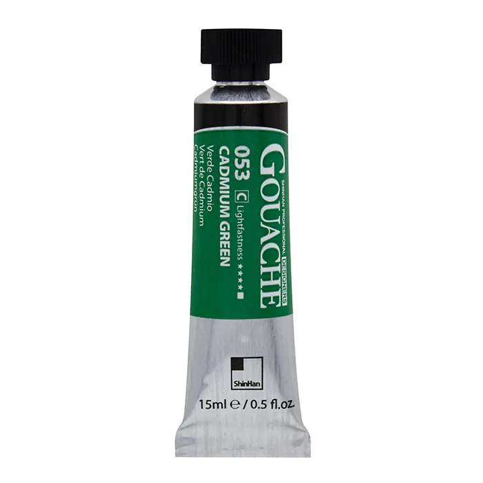 گواش تیوپی 15 میل Cadmium Green کد 053 سری C دیزاینر شین هان گواش تیوپی 15 میل Cadmium Green کد 053 سری C دیزاینر شین هان