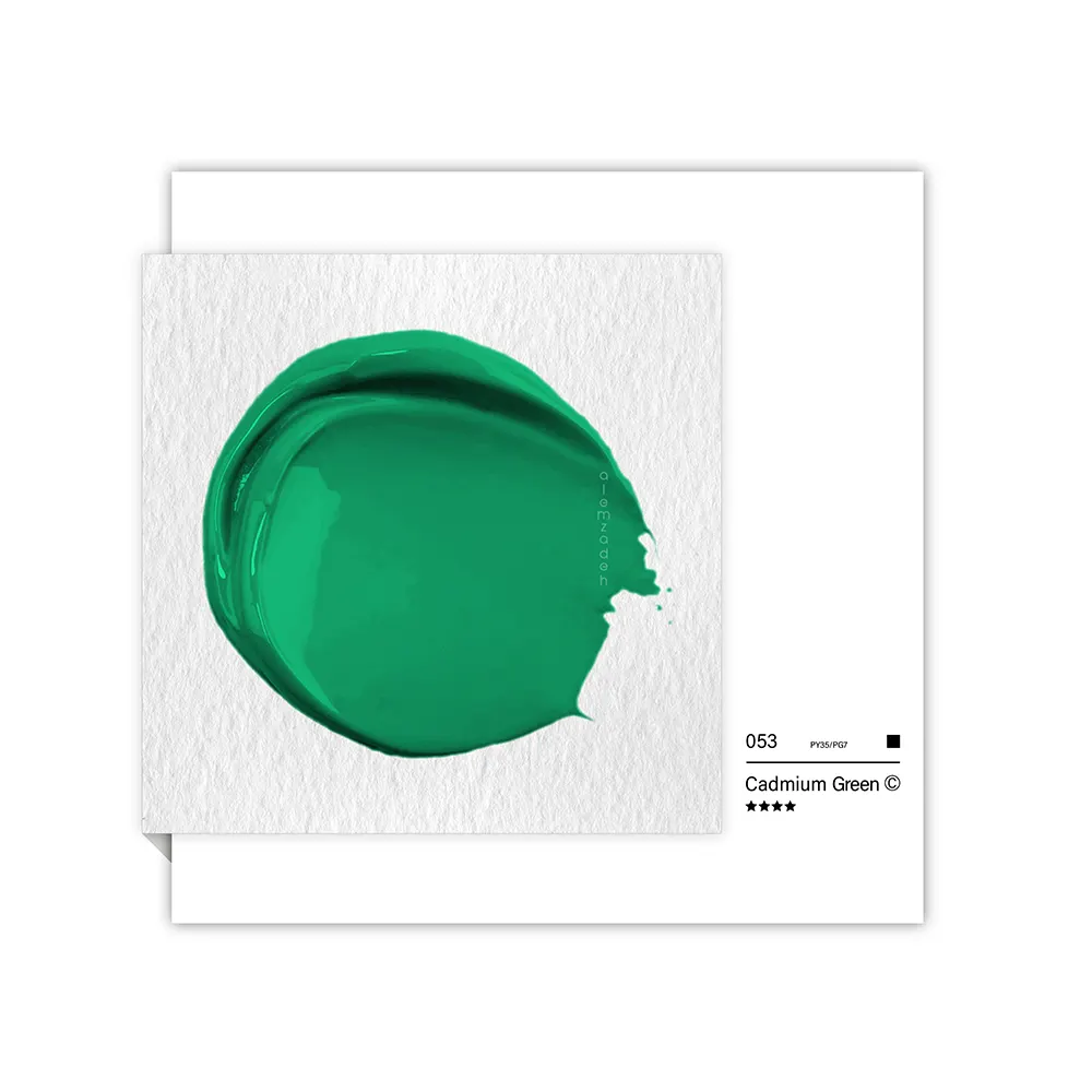 گواش تیوپی 15 میل Cadmium Green کد 053 سری C دیزاینر شین هان گواش تیوپی 15 میل Cadmium Green کد 053 سری C دیزاینر شین هان