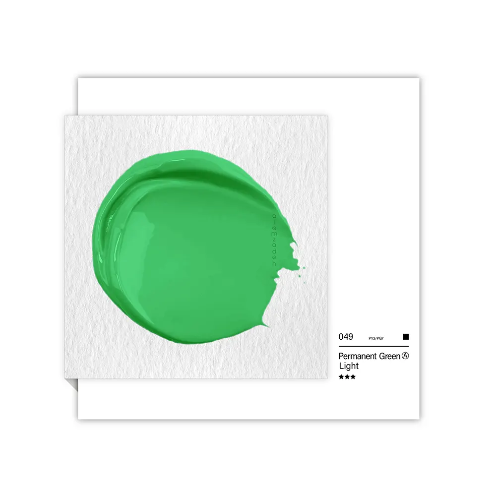 گواش تیوپی 15 میل Permanent Green Light کد 049 سری A شین هان گواش تیوپی 15 میل Permanent Green Light کد 049 سری A شین هان
