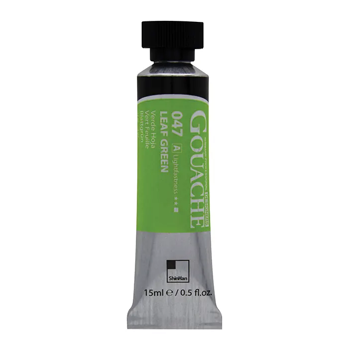 گواش تیوپی 15 میل Leaf Green کد 047 سری A شین هان گواش تیوپی 15 میل Leaf Green کد 047 سری A شین هان