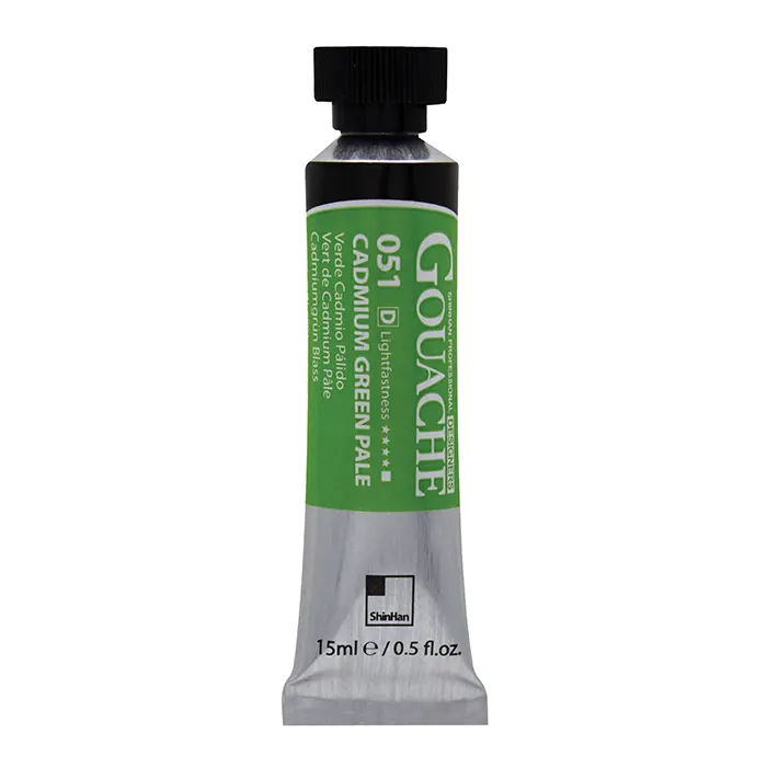 گواش تیوپی 15 میل Cadmium Green Pale کد 051 سری D دیزاینر شین هان گواش تیوپی 15 میل Cadmium Green Pale کد 051 سری D دیزاینر شین هان