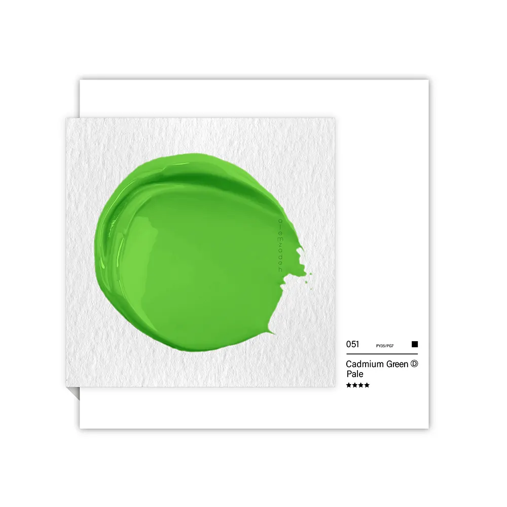 گواش تیوپی 15 میل Cadmium Green Pale کد 051 سری D دیزاینر شین هان گواش تیوپی 15 میل Cadmium Green Pale کد 051 سری D دیزاینر شین هان