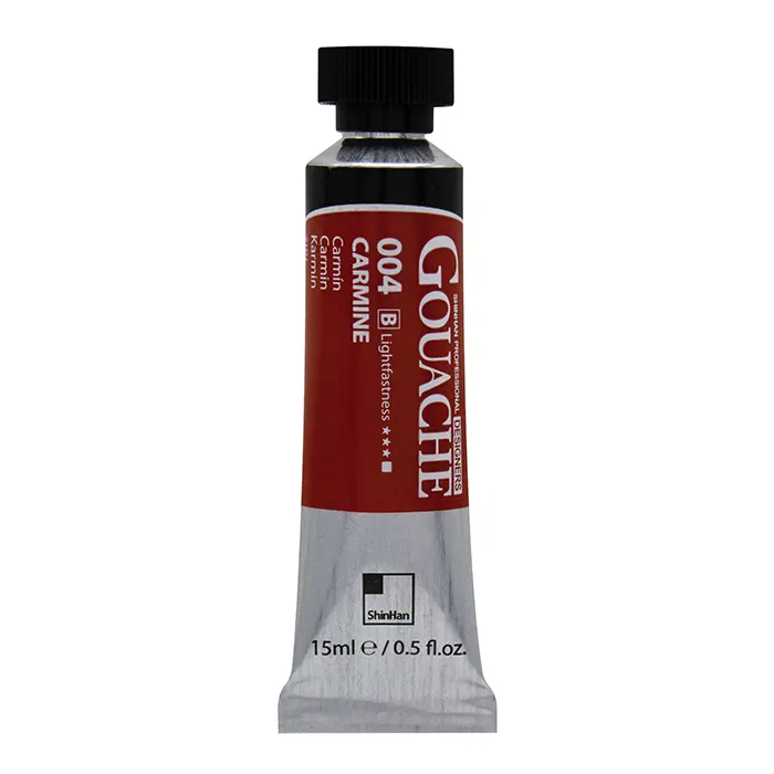 گواش تیوپی 15 میل Carmine کد 004 سری B شین هان گواش تیوپی 15 میل Carmine کد 004 سری B شین هان