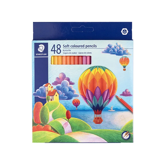 مداد رنگی 48 عددی جعبه مقوایی 143C48LJ استدلر ایرانی