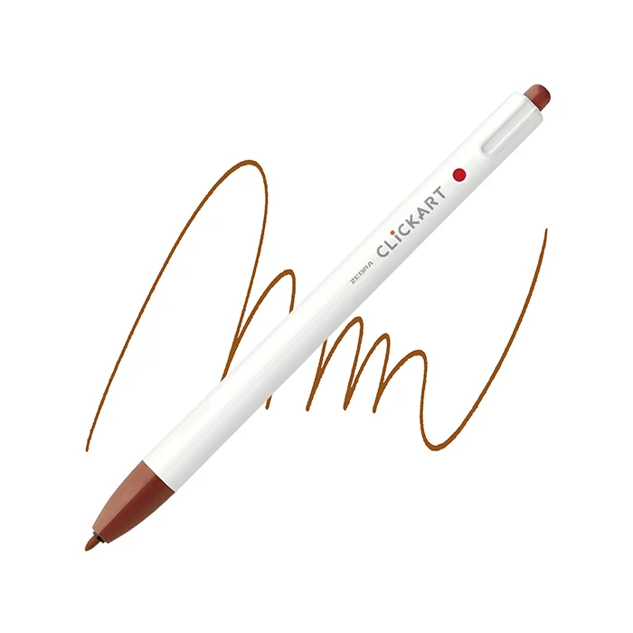 ماژیک فشاری Brown کلیک آرت کد 6 زبرا