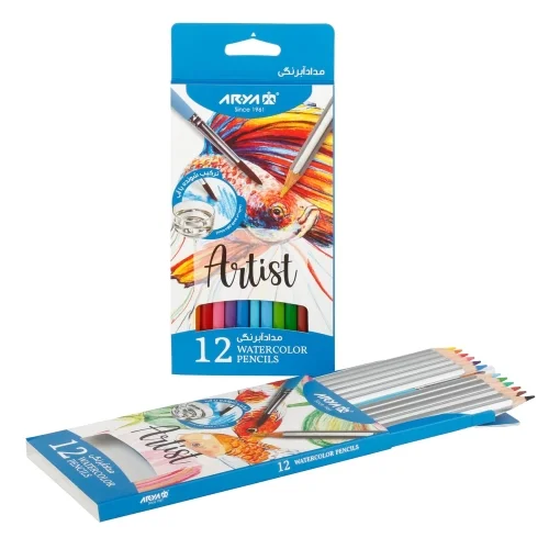 مداد آبرنگی 12 عددی جعبه مقوایی 3084 آرتیست آریا مداد آبرنگی 12 عددی جعبه مقوایی 3084 آرتیست آریا