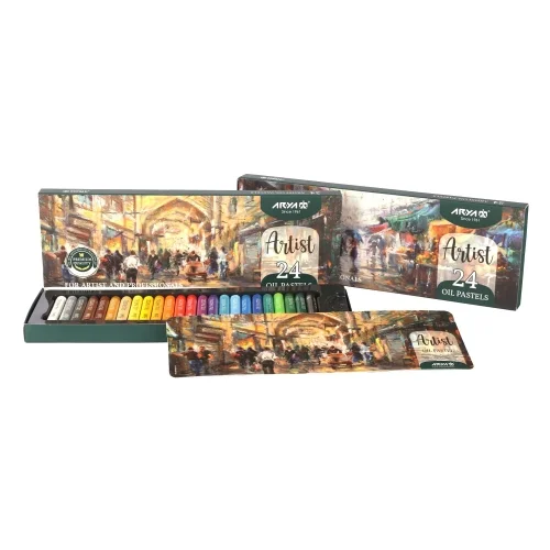 پاستل روغنی 24 عددی جعبه مقوایی 2602 آرتیست آریا پاستل روغنی 24 عددی جعبه مقوایی 2602 آرتیست آریا