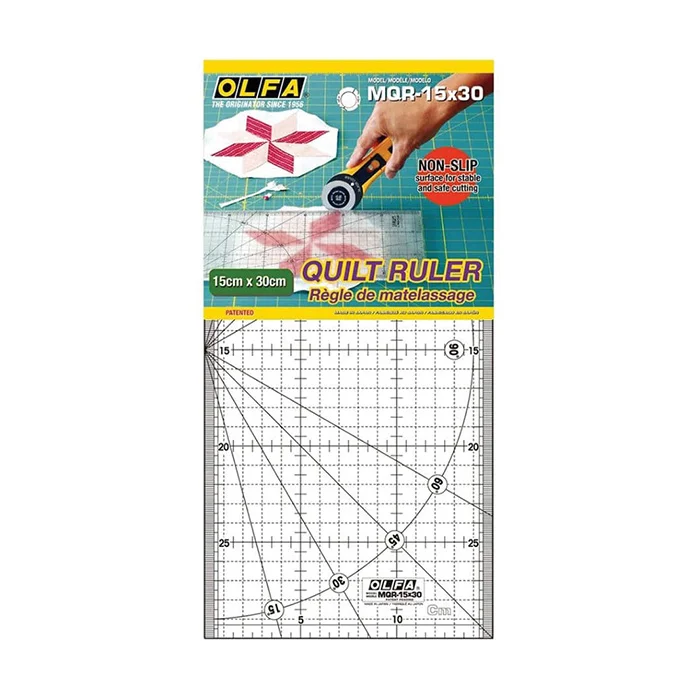 خط کش خیاطی مدرج MQR 30*15 الفا