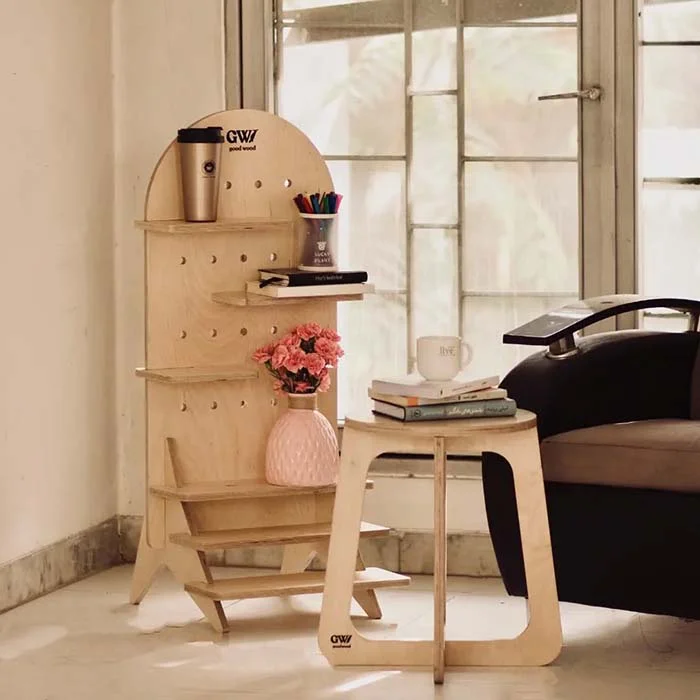 استند زمینی چوبی متوسط 42*100 گودوود استند زمینی چوبی متوسط 42*100 گودوود