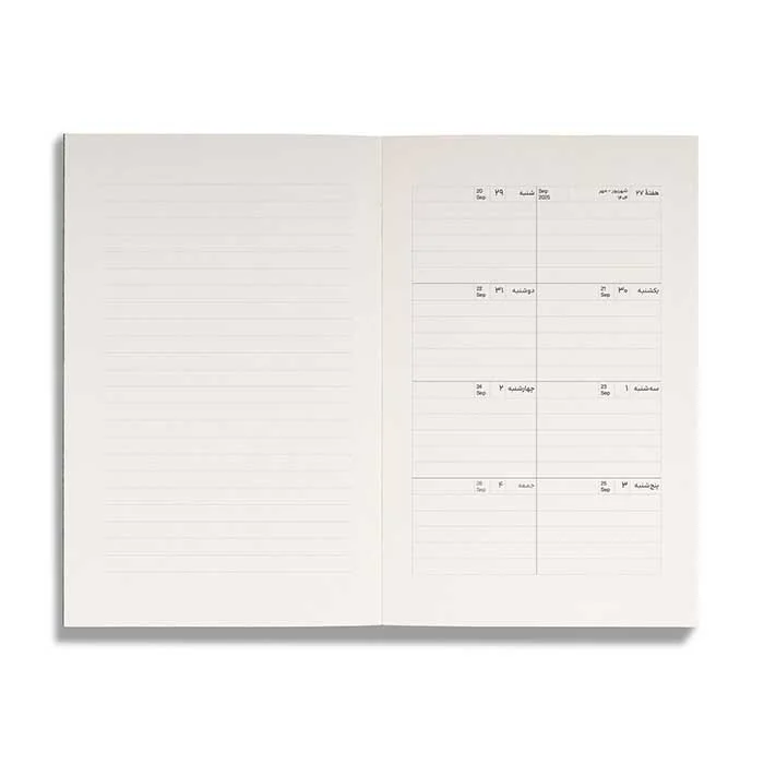 دفتر سال نمای هفتگی 18 ماهه تاریخ دار کاغذ بالکی A5 جلد قرمز بن / Basenotes دفتر سال نمای هفتگی 18 ماهه تاریخ دار کاغذ بالکی A5 جلد قرمز بن / Basenotes