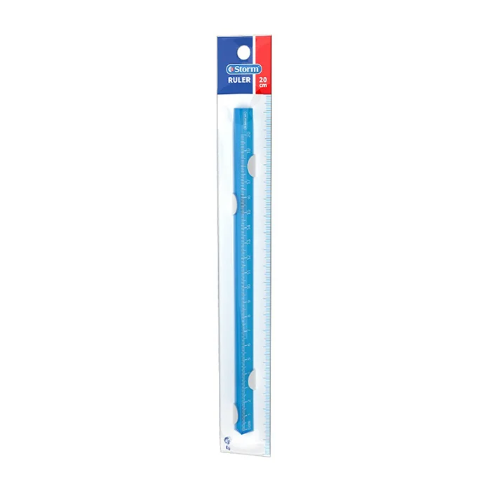 خط کش شیشه ای سه گوش 20 سانت HL-630120 استورم
