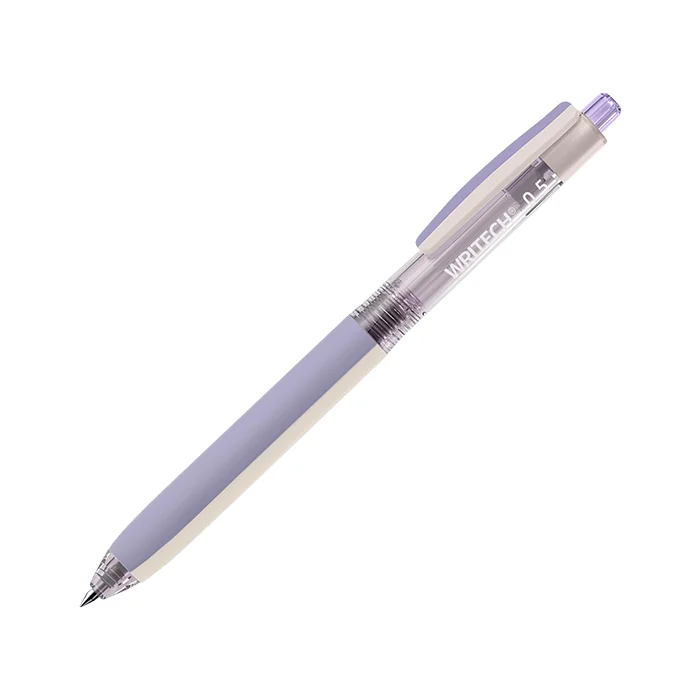 خودکار ژله ای 0.5 فشاری بدنه یاسی W-0174 مشکی سری گریپ 2 رنگ رایتک