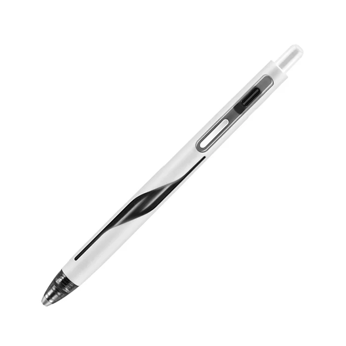 خودکار ژله ای 0.7 فشاری بدنه سفید W-0157 مشکی سری سایلنت اسپیس آپ فلش رایتک