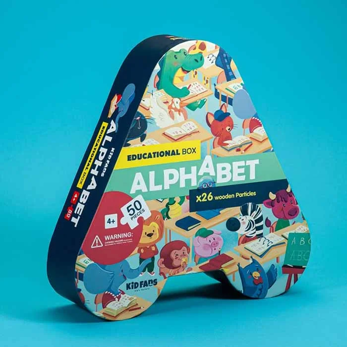ست پازل 50 عددی 29*66 سانت با حروف چوبی سری الفبا KS2410 جعبه آموزشی کید فنس ست پازل 50 عددی 29*66 سانت با حروف چوبی سری الفبا KS2410 جعبه آموزشی کید فنس
