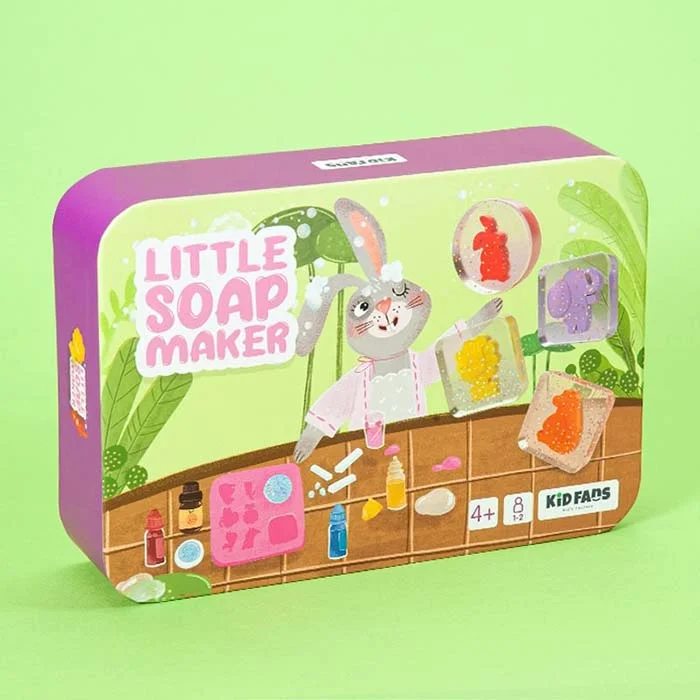 ست صابون ساز کوچک جعبه صورتی KS2417 کید فنس ست صابون ساز کوچک جعبه صورتی KS2417 کید فنس