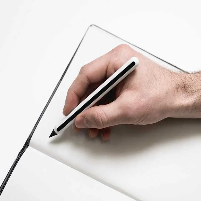 قلم ایون آلومینیومی Polar White کد 200353 استیل فرم