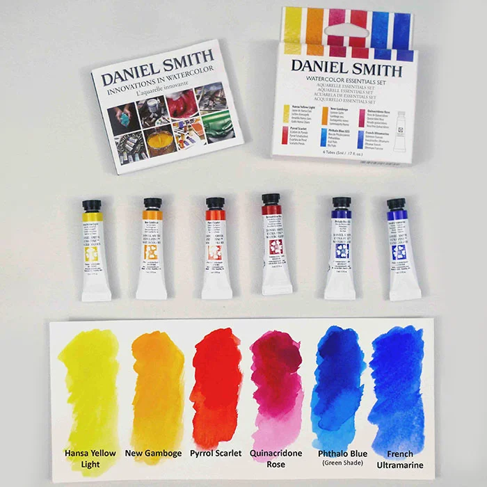 آبرنگ تیوپی 6 عددی 5 میل 285610005 رنگ های پر مصرف اکسترافاین دنیل اسمیت