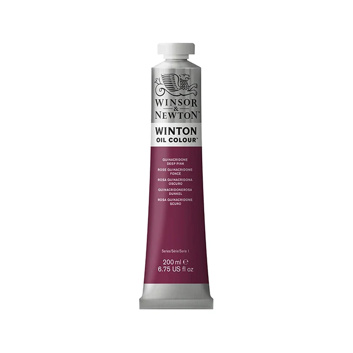 رنگ روغن 200 میل Quinacridone Deep Pink کد 250 وینتون وینزور