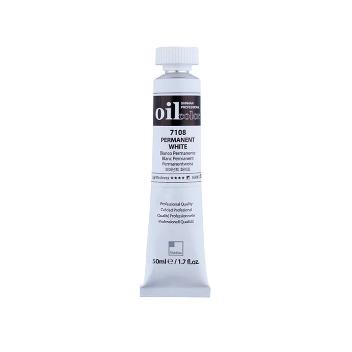 رنگ روغن 50 میل Permanent White کد 7108 سری B شین هان