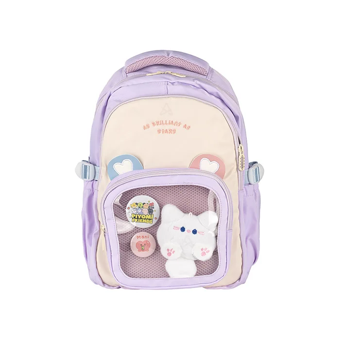 کوله پشتی 20*29*41 3 رنگ همراه با عروسک و پیکسل کد 3342 Q kids
