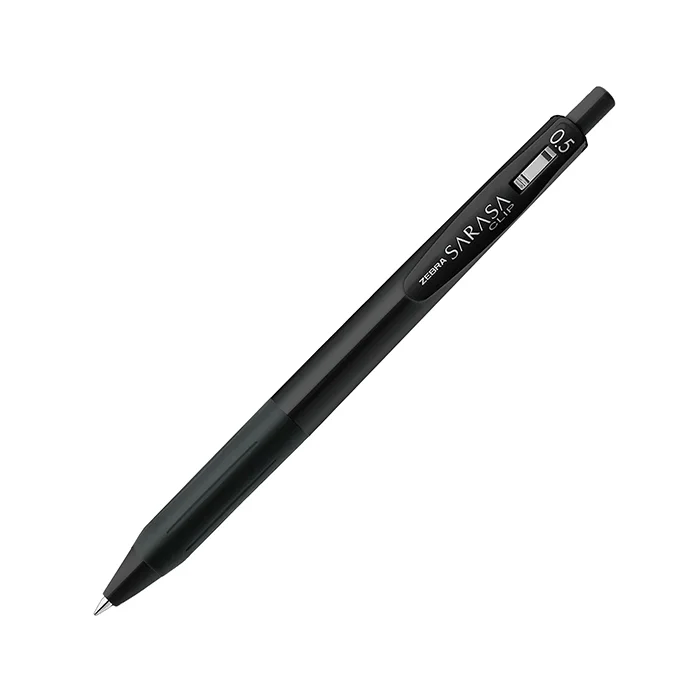 روان نویس 0.5 فشاری بدنه مشکی Black سری مونوکروم کلیپ ساراسا زبرا